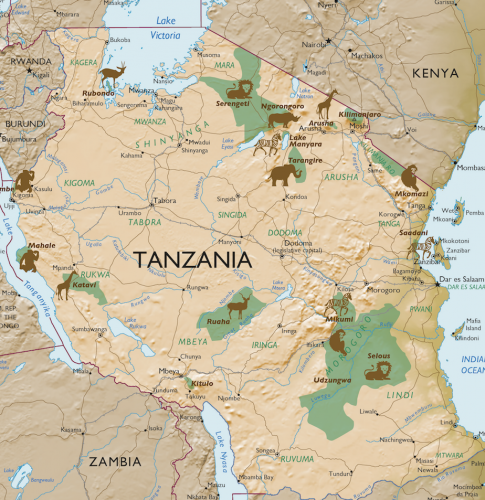 Map Tanzania Africa